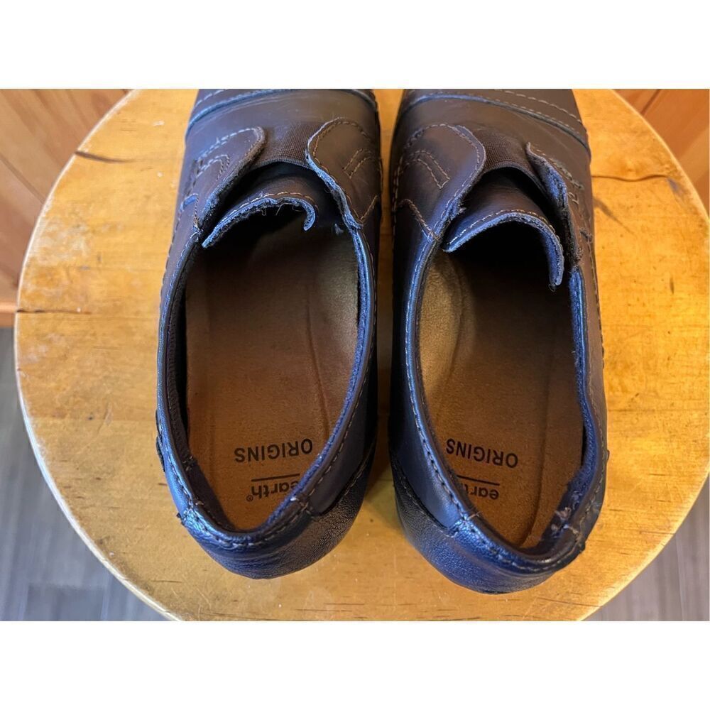 Earth Origins Black /Navy Leather Womens Navigate Nate Slip-On Loafers 6M - Picture 5 of 8
